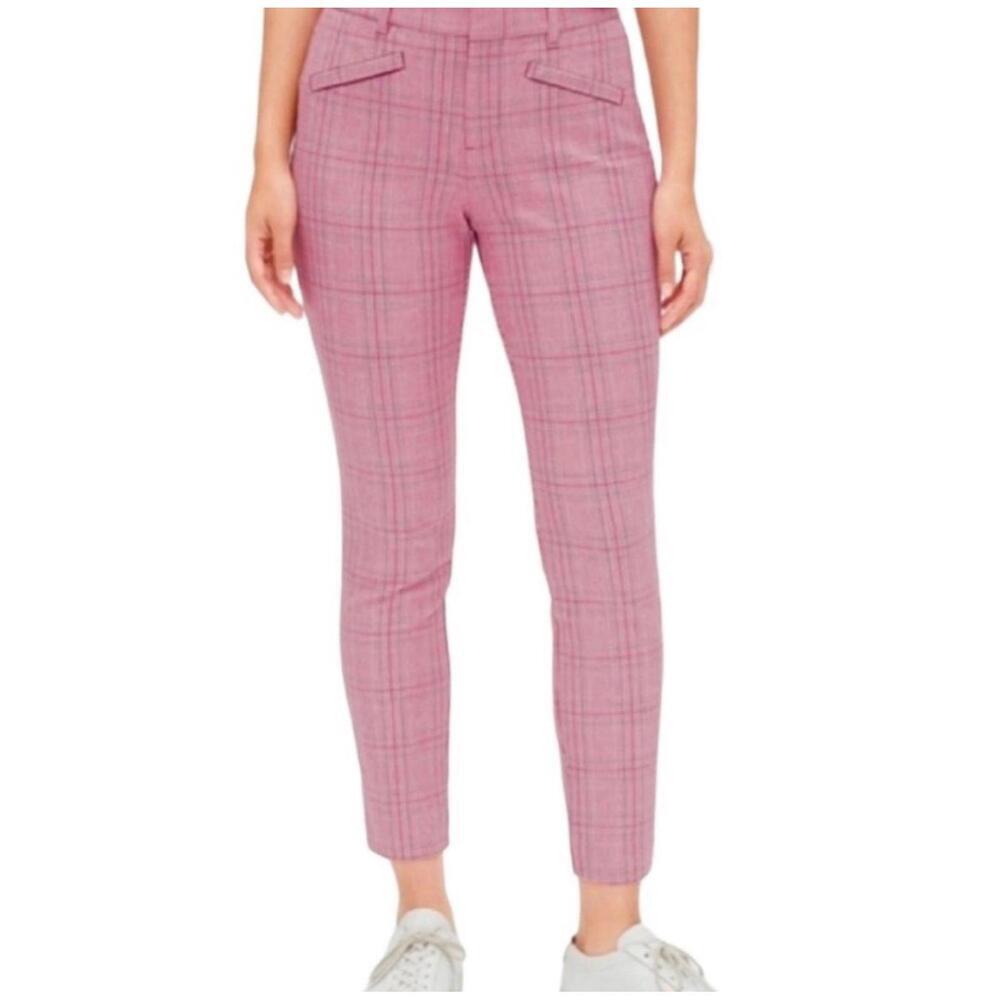 GAP SIGNATURE‎ Women's  Skinny Ankle Pants Red/Black/White Houndstooth Plaid